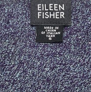 Eileen Fisher VNeck Sweater Womens Sz Small Merino Wool Blend Boxy Fit Speckled